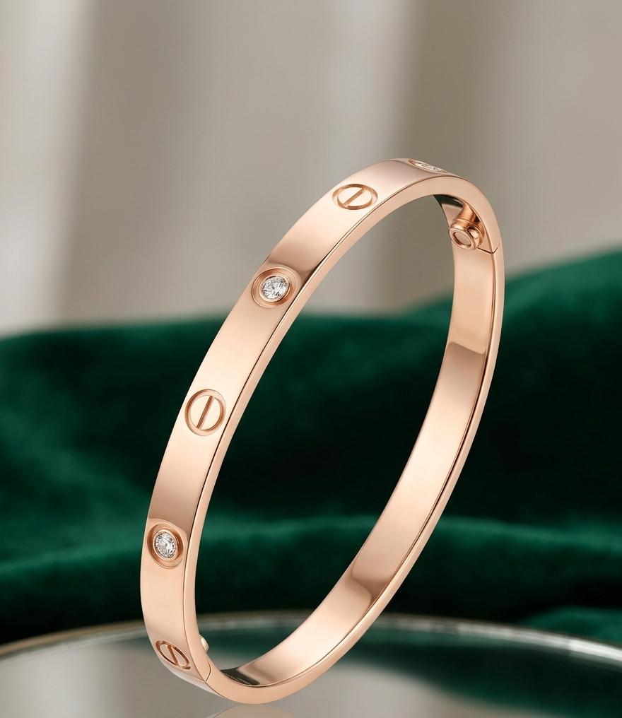 925 Silver Bracelet Rose Gold Cartier