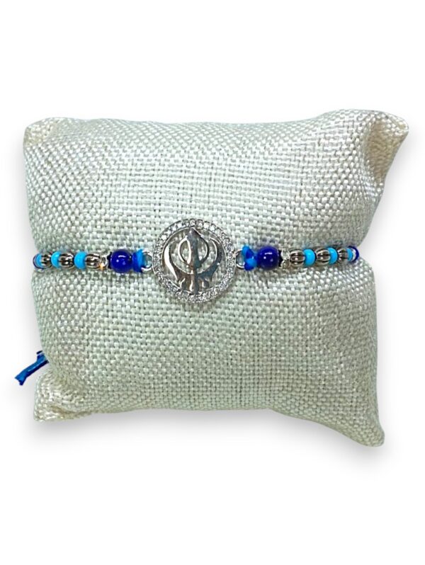 925 Silver Khanda Symbol Rakhi
