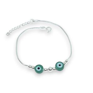 925 Silver Green Evil Eye Rakhi