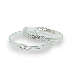 925 Silver Heart Bangles