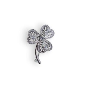 925 Silver Floral Brooch