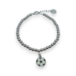 925 Silver Football Charm Bracelet