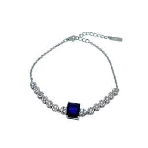 925 Silver Bracelet Blue Stone