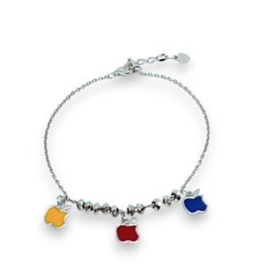 925 Silver Bracelet Apple Charms