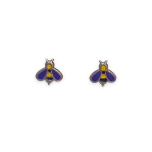 925 Silver Earrings Honey Bee