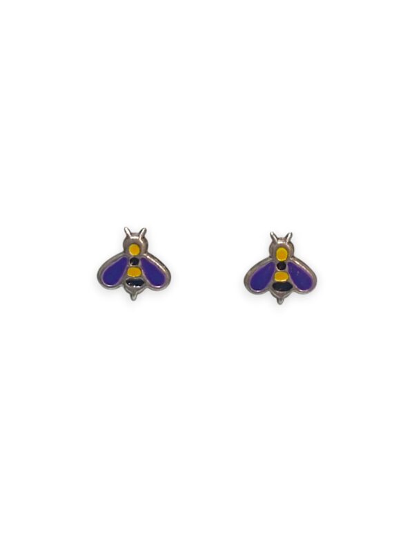 925 Silver Earrings Honey Bee