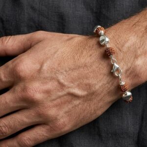 925 Silver Rudraksh Rakhi