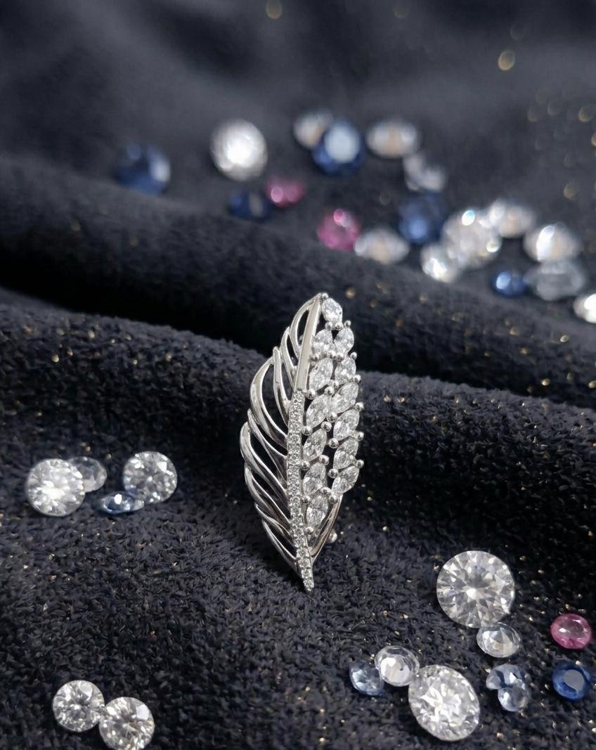 925 Silver Leaf Brooch - Image 2