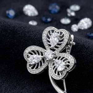 925 Silver Floral Brooch