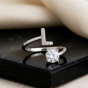925 Silver Alphabet Ring