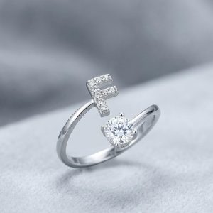 925 Silver Alphabet Ring