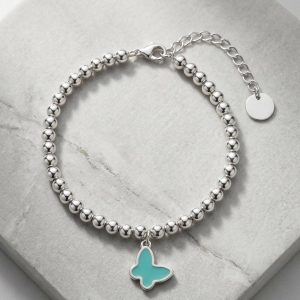925 Silver Bracelet Butterfly Charm