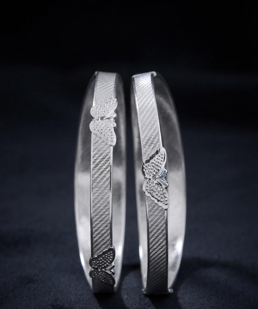 925 Silver Butterfly Bangles