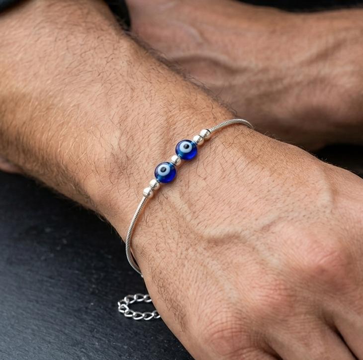 925 Silver Evil Eye Rakhi - Image 2
