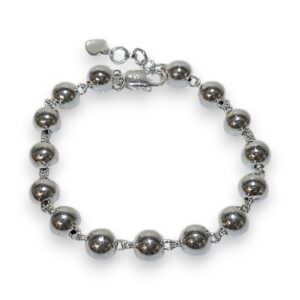 925 Silver Beaded Bracelet