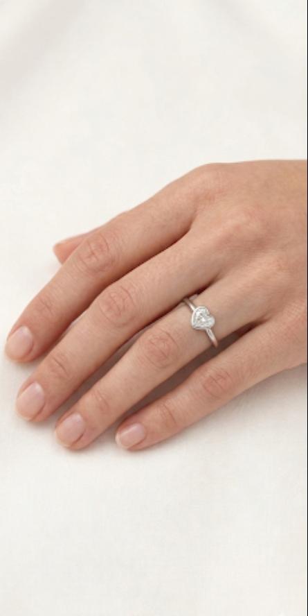 925 Silver Heart Stone Ring - Image 2